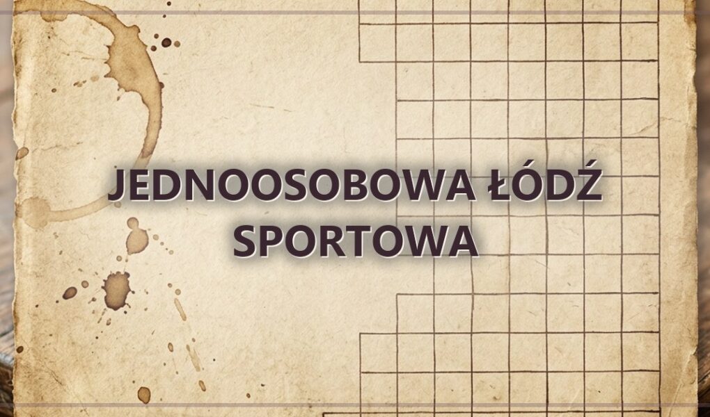 Jednoosobowa łódź sportowa