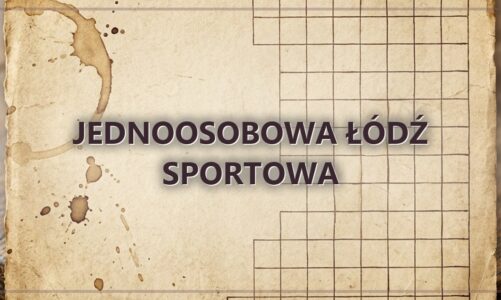 Jednoosobowa łódź sportowa